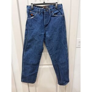 Wrangler FR Flame Resistant Relaxed Fit Jeans Mens Blue Denim HRC2 NFPA 2112